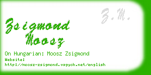 zsigmond moosz business card